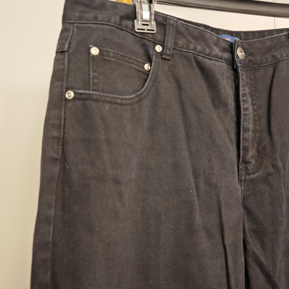 LA Blues‎ Vintage Baggy Black Washed Denim Jeans 18WP 100% Cotton Plus Wide Leg - Picture 3 of 8